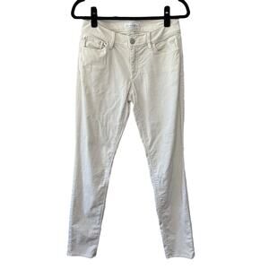 Loft curvy skinny cream off white corduroy pants size 26/2